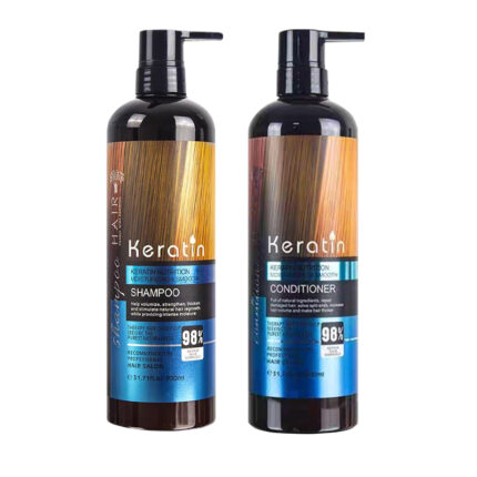 Hot Selling Factory Wholesale Hair Care Best Keratin Care Set Hair Shampoo and Conditioner for Curly or Straight Hair Products