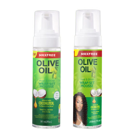 Private Label Hair Mousse Styling Wrap Set with Olive Oil for Frizz Control Styling Mousse Hair Foam Curly Hair Mousse
