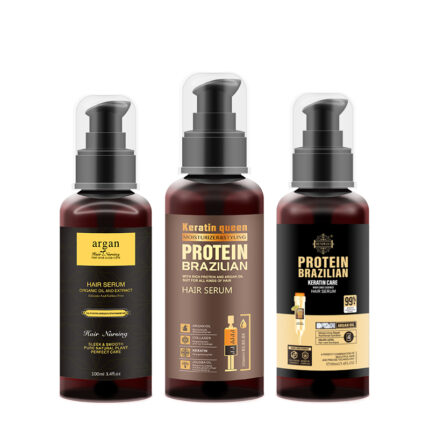 Wholesale Natural Herbal Brazilian Keratin Hair Serum Multi-Benefit Hair Essential Oil for Women's Nourishment and Protection